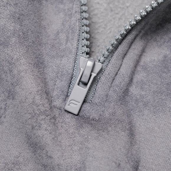 Fabletics Cozy Fleece Gray Tie Dye 1/2 Zip Mock Neck Sweatshirt XL - Picture 10 of 13